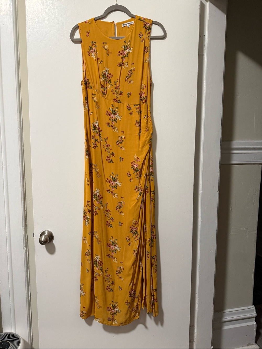 Reformation Yellow Floral Dress